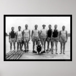 Póster Equipo 1915 del Rowing de la universidad de