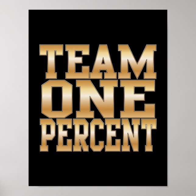 Póster Equipo 1 por ciento, hacerse rico (Frente)