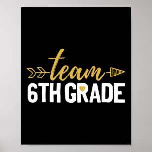 Póster Equipo 6to Grado Hola Sexto Grado Tripulación Prof