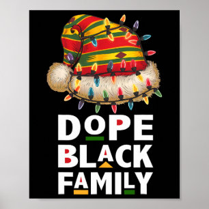Póster Equipo africano de la familia negra africana Santa
