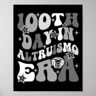 Póster Equipo Altruismo Dadores Feliz 100º Día De Escuela