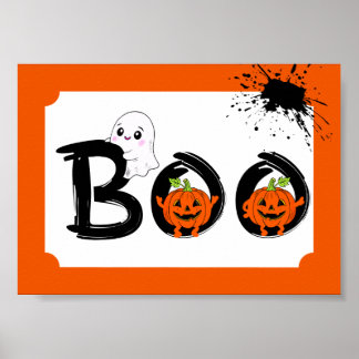 Póster Equipo Boo divertido Halloween
