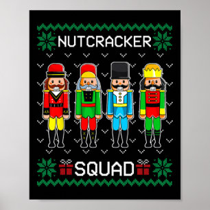 Póster Equipo Cascanueces Baile de Letras Navidad Familia