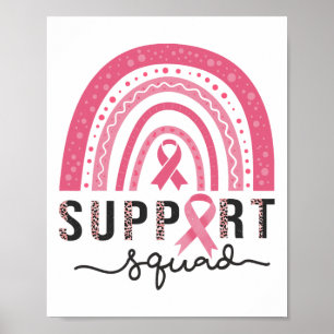 Póster Equipo Conciencia del Cáncer de Mama Leopardo Rosa