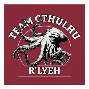 Póster Equipo Cthulhu R'lyeh Lovecraft