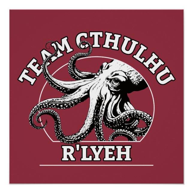 Póster Equipo Cthulhu R'lyeh Lovecraft (Anverso)