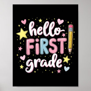 Póster Equipo de 1º Grado De Vuelta Al Equipo Escolar