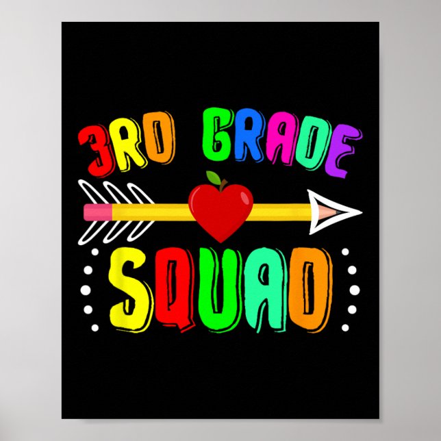 Póster Equipo de 3er Grado de vuelta al colegio Profesor  (Frente)