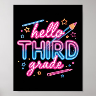Póster Equipo de 3er grado ropa para el año escolar de re