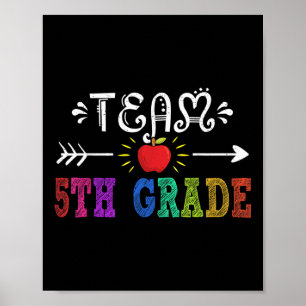 Póster Equipo de 5º grado Tee Quinto grado Profesor de eq