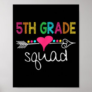 Póster Equipo de 5to Grado Quinto Maestro Estudiante Equi