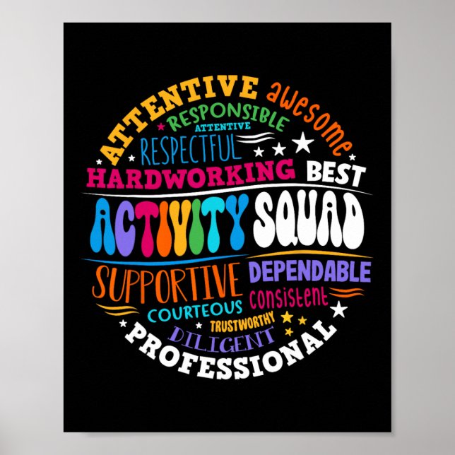 Póster Equipo de actividad Profesionales del equipo insta (Frente)
