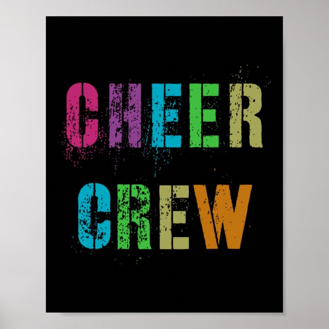 Póster Equipo de animadoras Cheer Crew Animadora Escolar  (Frente)