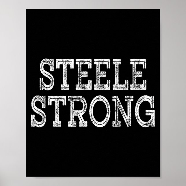 Póster Equipo de Apellido de Reunión Familiar STEELE Stro (Frente)