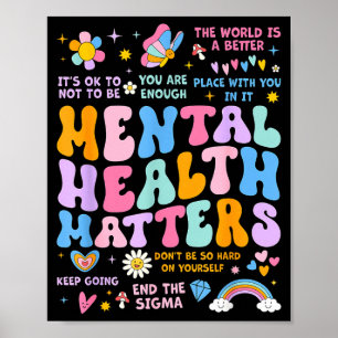 Póster Equipo de apoyo a la salud mental hombres mujeres