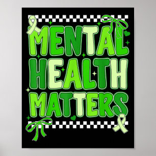 Póster Equipo de apoyo a la salud mental preppy motivacio