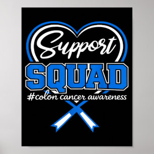 Póster Equipo de apoyo al cáncer de colon conciencia del