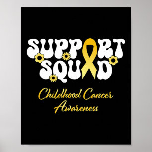 Póster Equipo de Apoyo al Cáncer Infantil Conciencia sobr