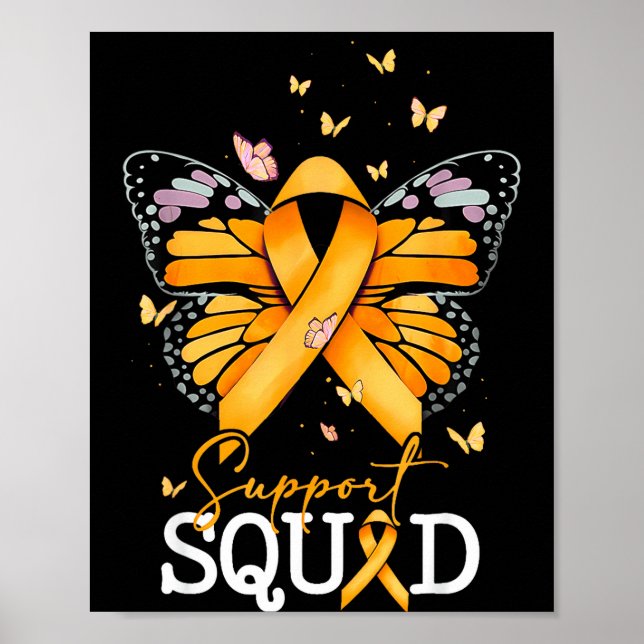 Póster Equipo de Apoyo Cinta Naranja Esclerosis Múltiple  (Frente)