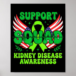 Póster Equipo de Apoyo Cinta Verde Enfermedad Renal