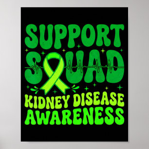 Póster Equipo de Apoyo Cinta Verde Enfermedad Renal