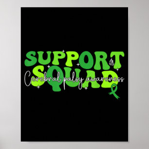 Póster Equipo de Apoyo Cinta Verde Parálisis Cerebral