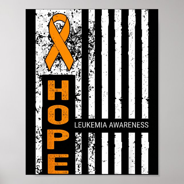Póster Equipo de Apoyo Esperanza Conciencia de Leucemia A (Frente)