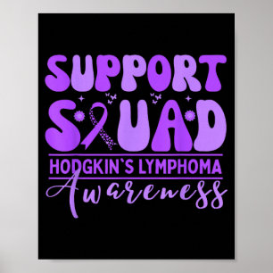 Póster Equipo de apoyo genial linfoma de Hodgkin lavanda