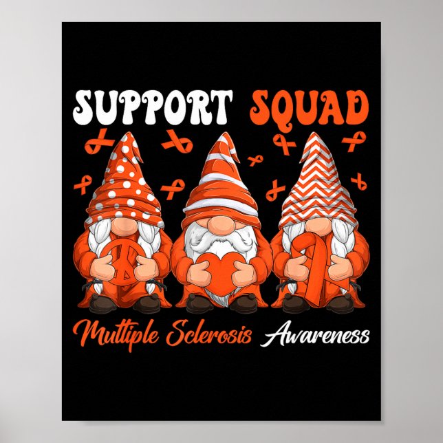 Póster Equipo de apoyo Gnomos de Esclerosis Múltiple Con  (Frente)