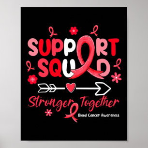 Póster Equipo de Apoyo Groovy Cinta Roja Conciencia de Cá