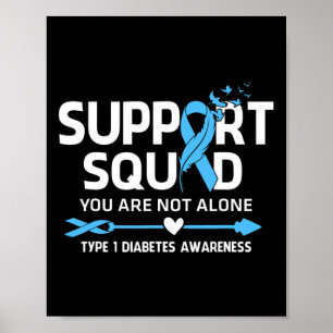Póster Equipo de Apoyo Guerrero Conciencia de Diabetes Ti