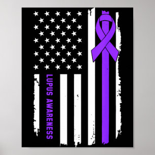 Póster Equipo de apoyo guerrero luchador contra el lupus