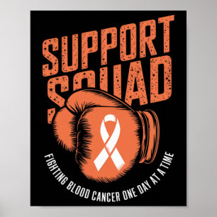 Póster Equipo de Apoyo Luchando Contra el Cáncer de Sangr