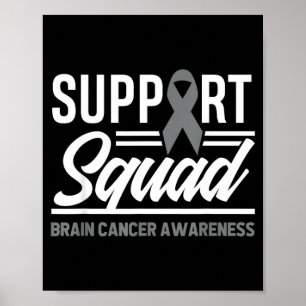 Póster Equipo de Apoyo Tumor Cerebral Apoyo Cáncer de Cer
