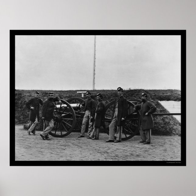 Póster Equipo de armas de Massachusetts en Fort Totten 18 (Frente)