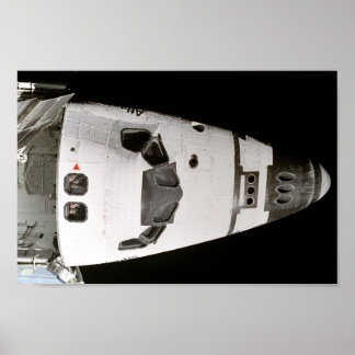 Póster Equipo de Atlantis mirando la Estación Espacial Mi