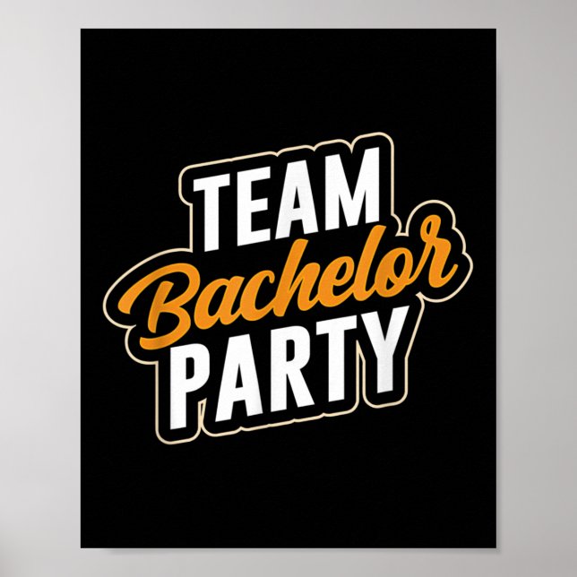 Póster Equipo de Bacheler Party Bride Groom _4 (Frente)