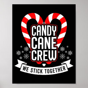Póster Equipo de bastón de caramelo de Navidad Nos manten