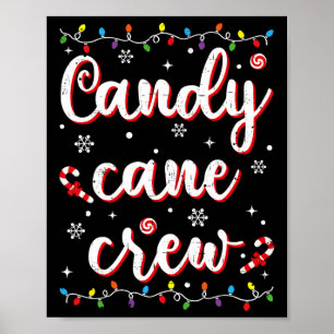 Póster Equipo de bastón de caramelo divertido regalo de N