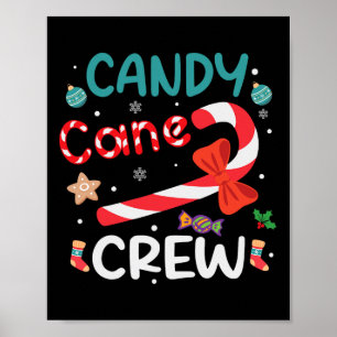 Póster Equipo de Bastón de Caramelo Navidad Amante de Bas