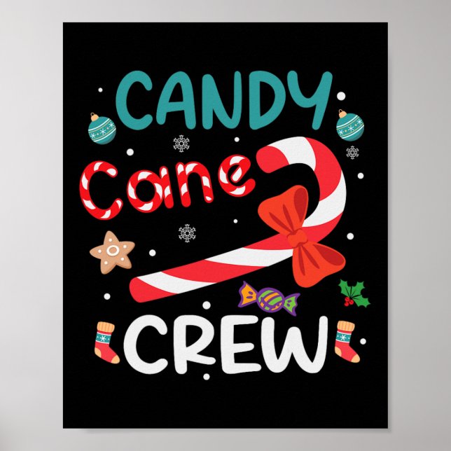 Póster Equipo de Bastón de Caramelo Navidad Amante de Bas (Frente)
