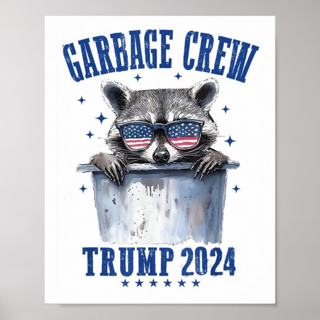 Póster Equipo de basura Trump 2024 Presidente 47 Trump 20 (Frente)