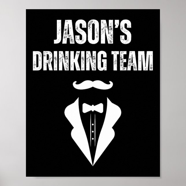 Póster Equipo de Bebida de Jason - Divertido Equipo del N (Frente)