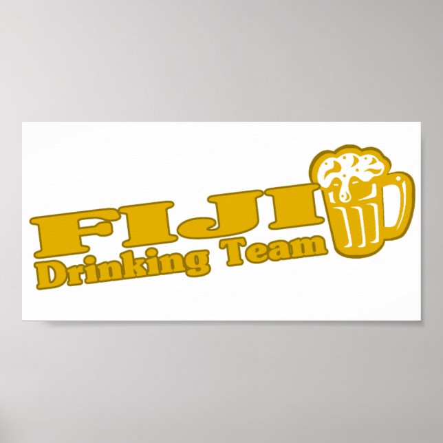 Póster Equipo de bebidas de Fiji (Frente)