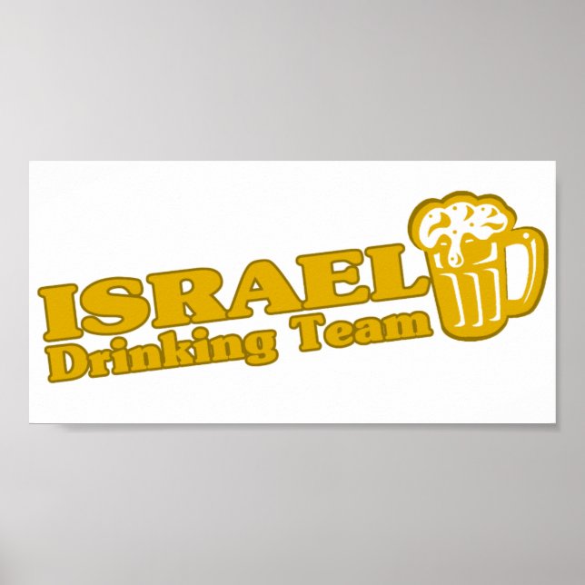Póster Equipo de bebidas de Israel (Frente)