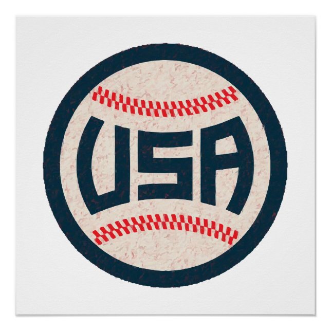 Póster Equipo de Béisbol de EE. UU. (Anverso)