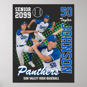 Póster Equipo de béisbol Foto personalizada Noche de mayo