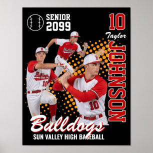 Póster Equipo de béisbol Foto personalizada Noche de mayo