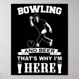 Póster Equipo de boliche divertido papá Regalo Bowling y