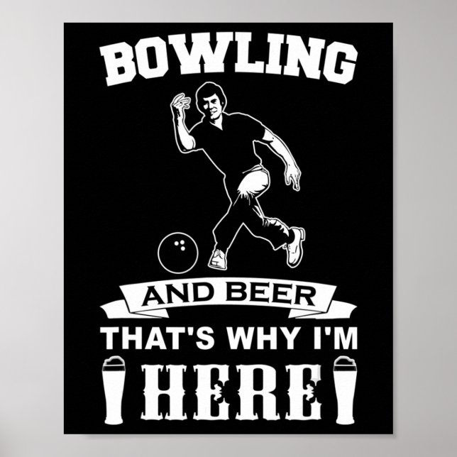 Póster Equipo de boliche divertido papá Regalo Bowling y  (Frente)
